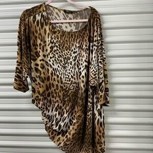 Iman Animal Print Top Size 1X